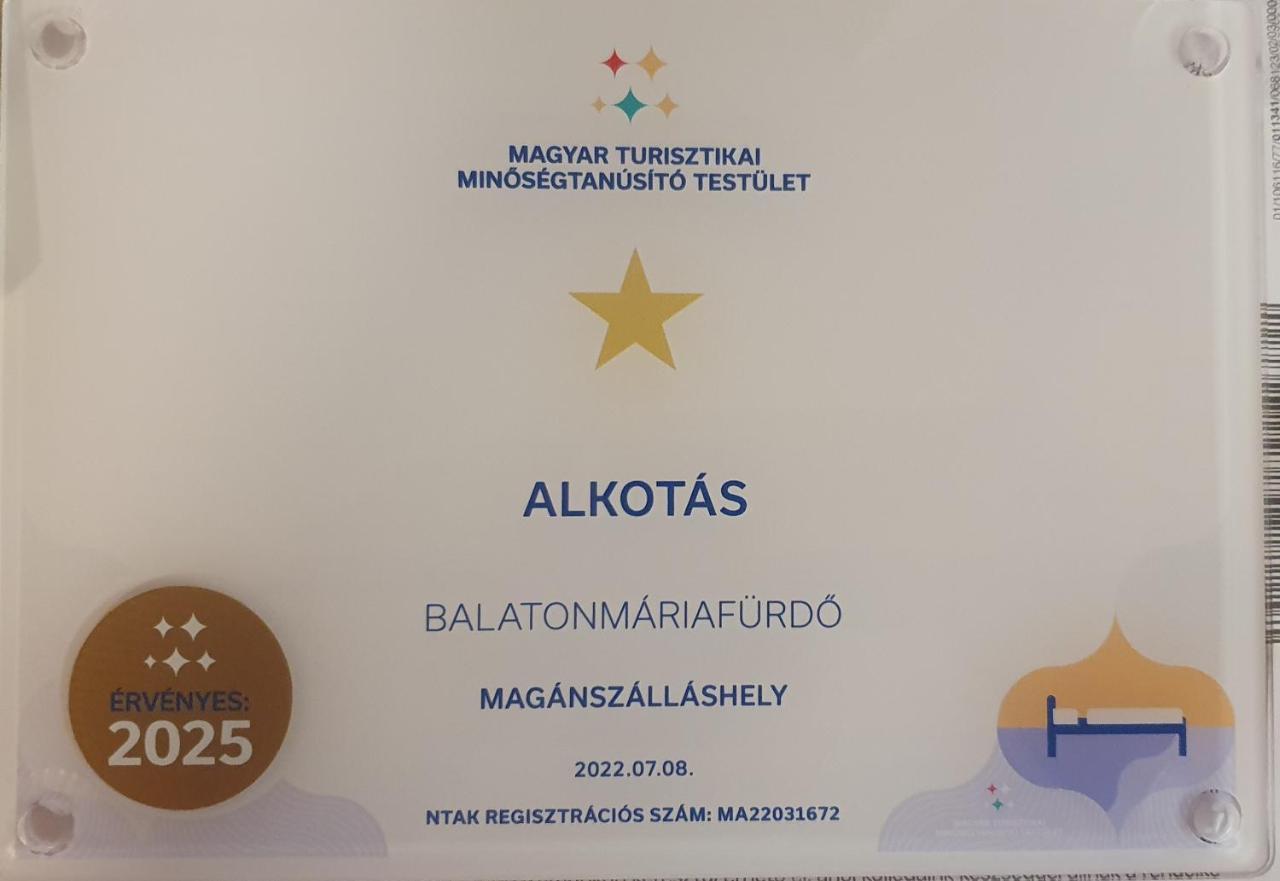 Willa Alkotas Balatonmáriafürdő Zewnętrze zdjęcie